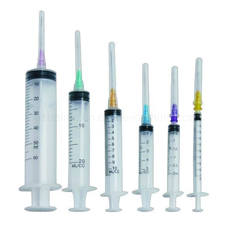 Frasco de solução descartável estéril para medicina, Syinge, 1 ml, Lure Lock