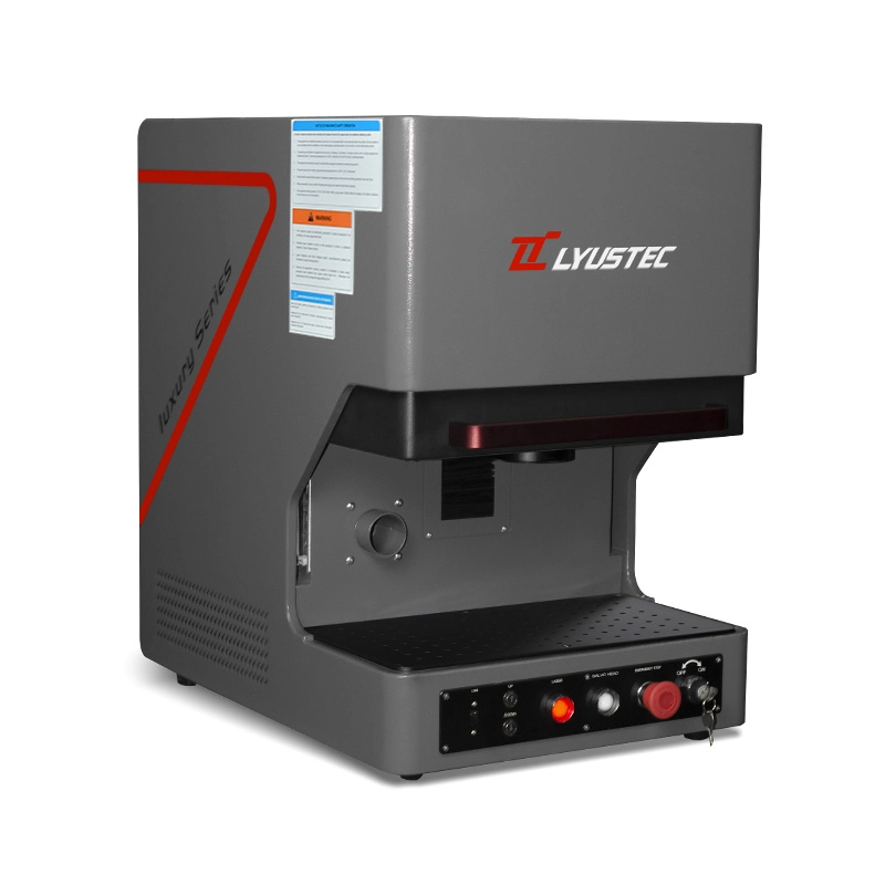 New Model Desktop Metal Laser Marking Machine 20W 30W 50W Fiber Laser Engraving Machine with Safety Cover