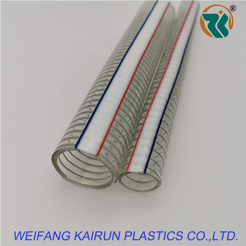 8mm/9mm/12mm/15mm/19mm/25mm/32mm Conveying Water Food Grade PVC Steel Wire Reinforcd Hose