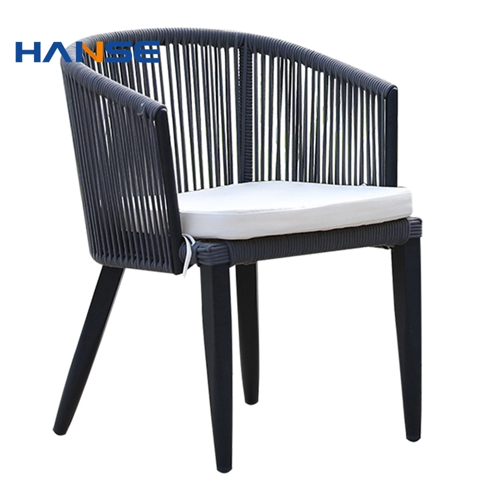 Paris Bistro Restaurant Aluminum Fabric French Coffee Chair Outdoor / Indoor Furniture Stackable Faux Bamboo Frame Rattan Chair