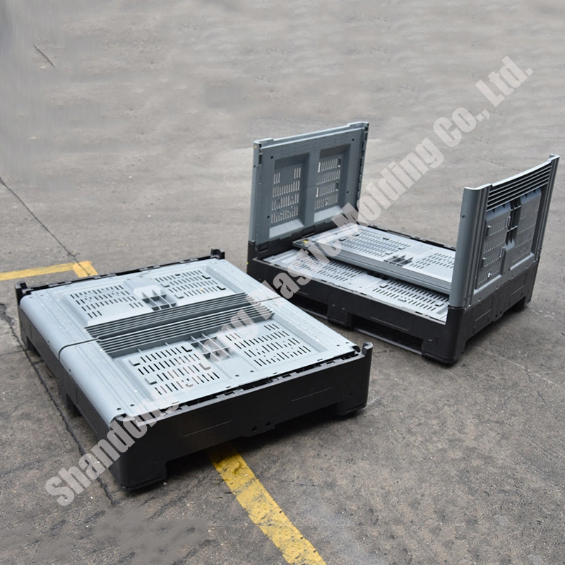 Folding Durable Heavy Duty Industrial Plastic Storage Crates Bins Pallet Box