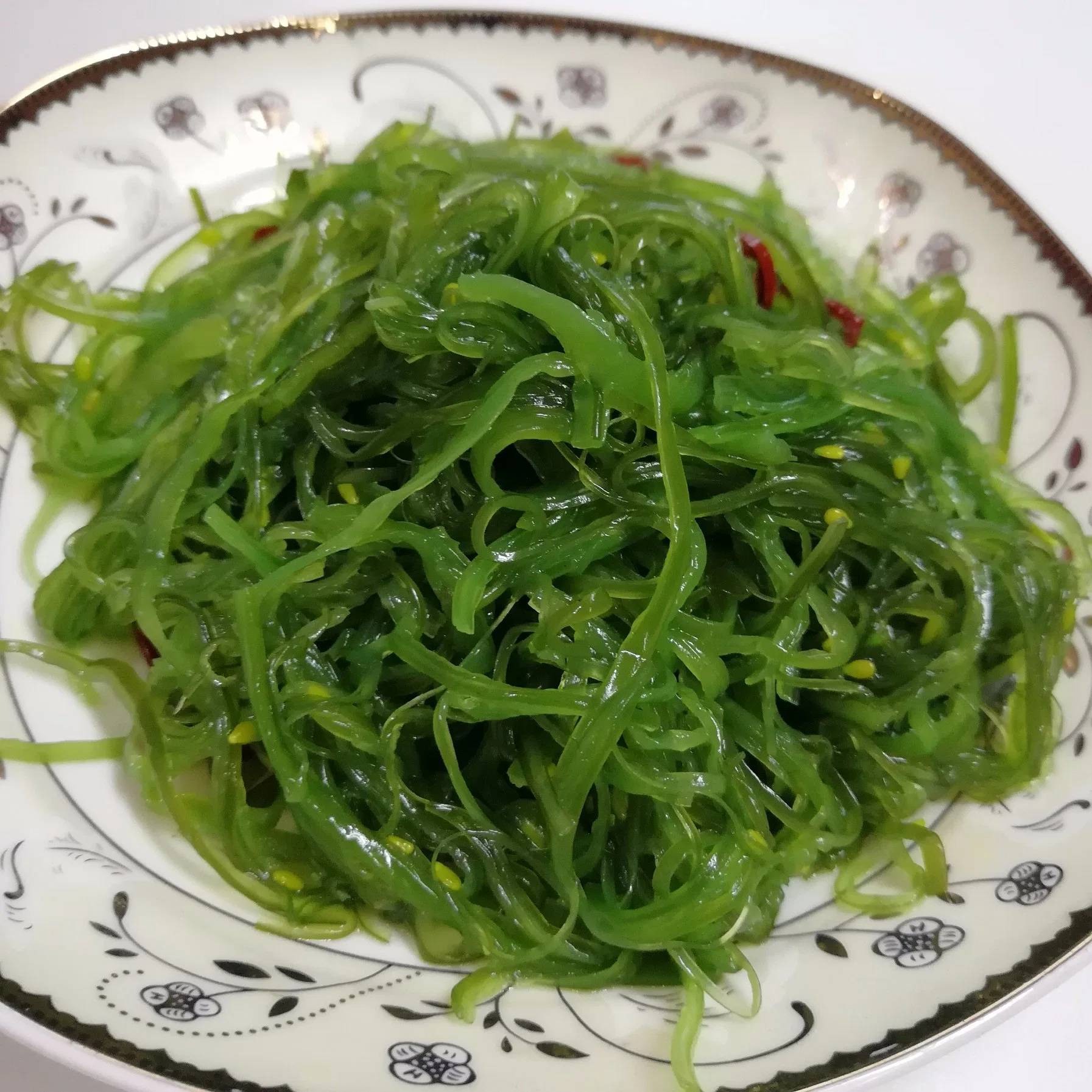 Frozen Hiyashi Seaweed Salad Raw - Frozen Salted Seaweed Wakame Stem Cut