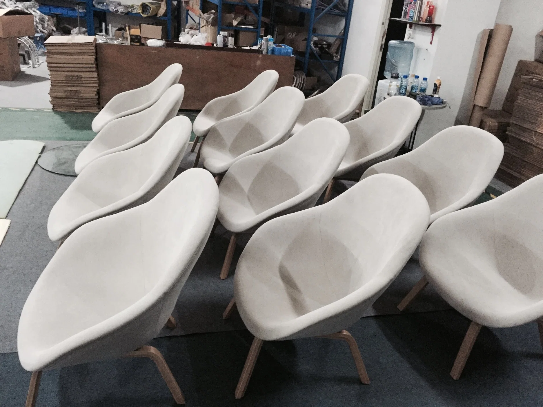 China Foshan Chair Factory Fiberglass Preston Scoop Leisure Waiting Chair