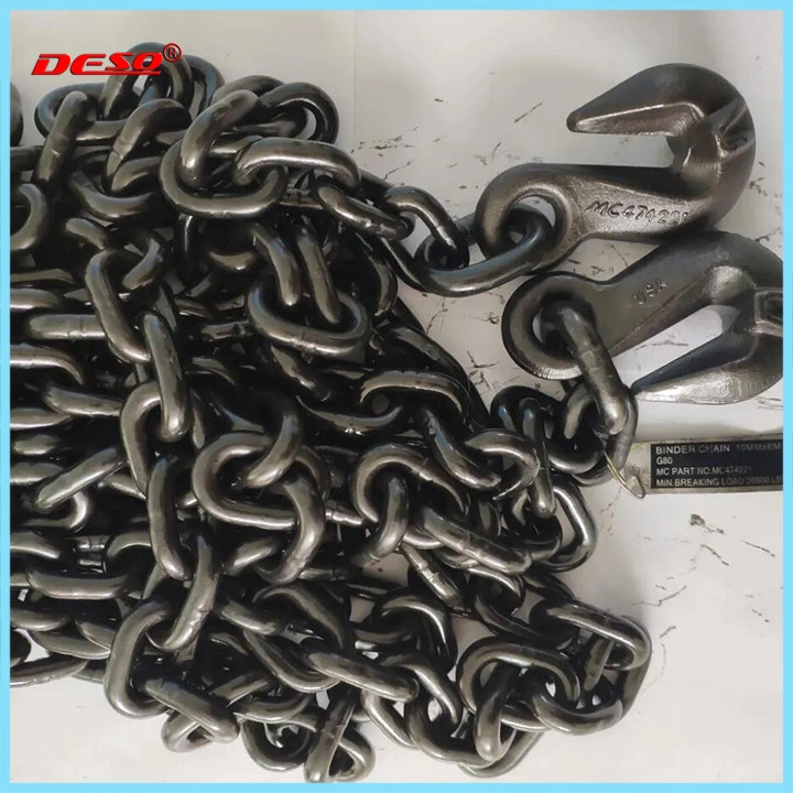 ASTM80 Standard G70 Heavy Duty Iron Link Chain Towing Chaintie Down Chain with Grab Hook