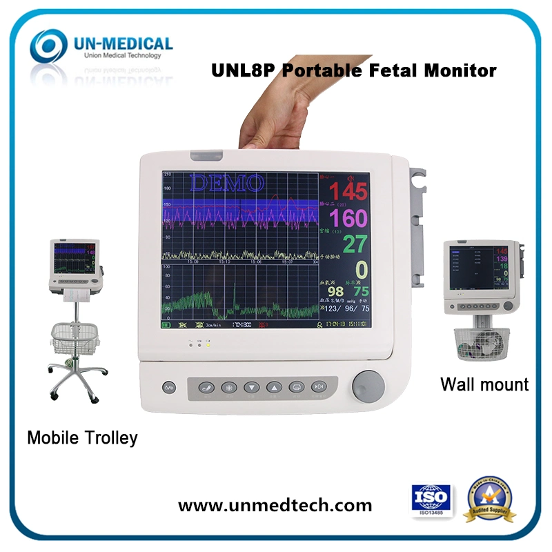 ECG/NIBP/SpO2 جهاز مراقبة الأم الجينية المحمول (UNL8P)