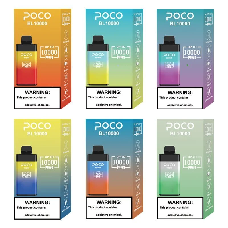 Poco Bl 10000 Puffs Disposable/Chargeable Vape Pen E Cigarette Vapor Kit Vape