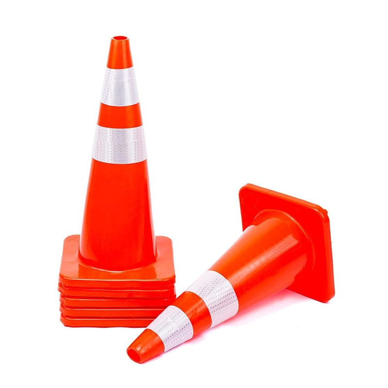 High quality/High cost performance Fluorescent PE Plastic Road Marking Road Cone for Sale