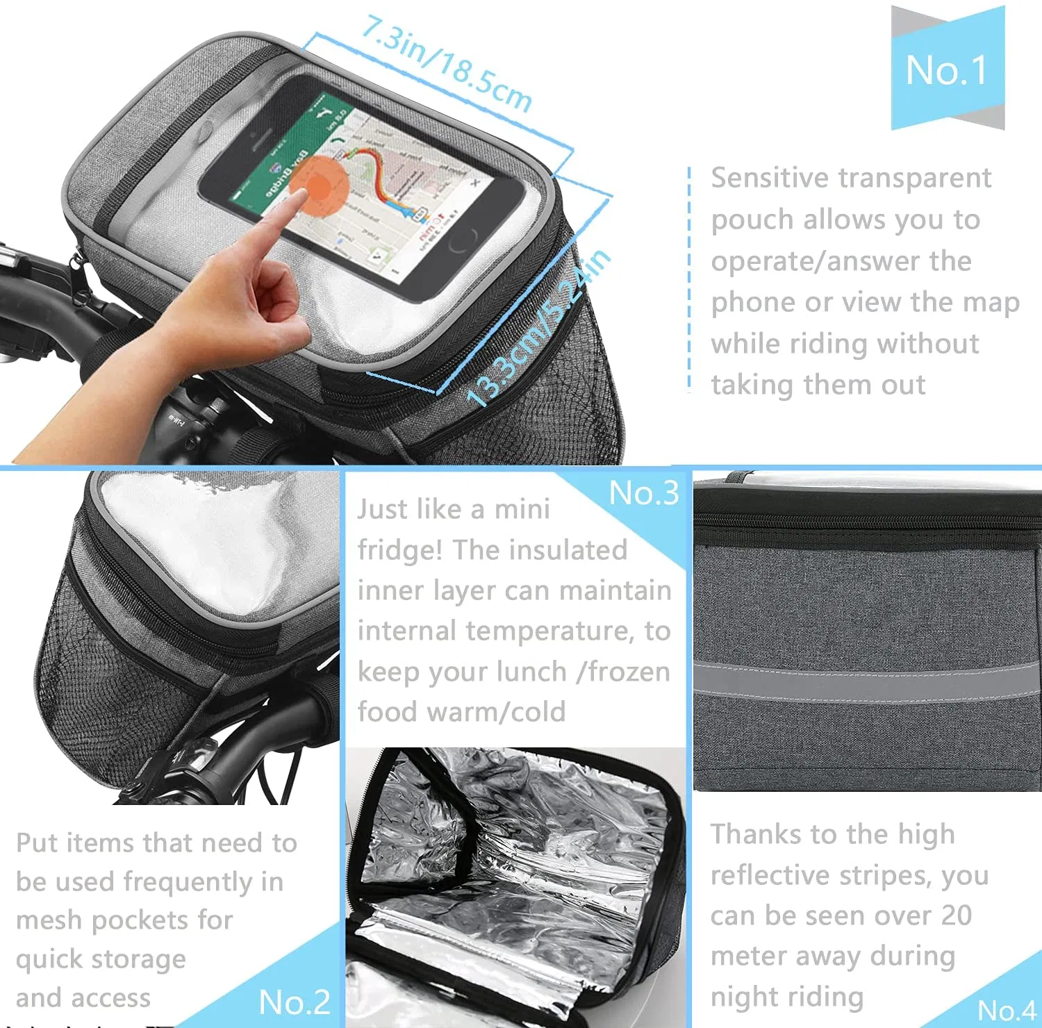 Insulation Bike Cooler Bag Handlebar Bag