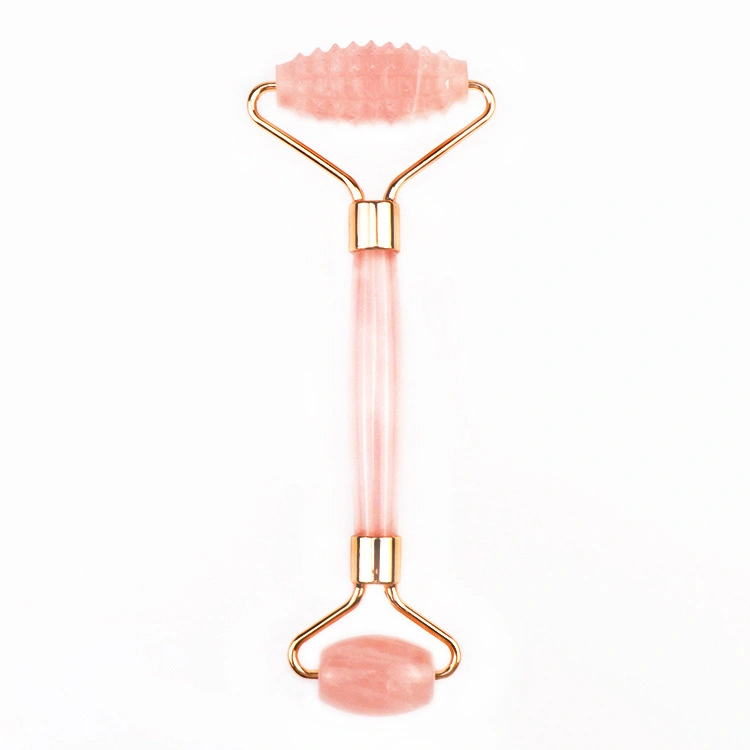 Doble cara cabeza Skincare Rose Quartz Roller Massager