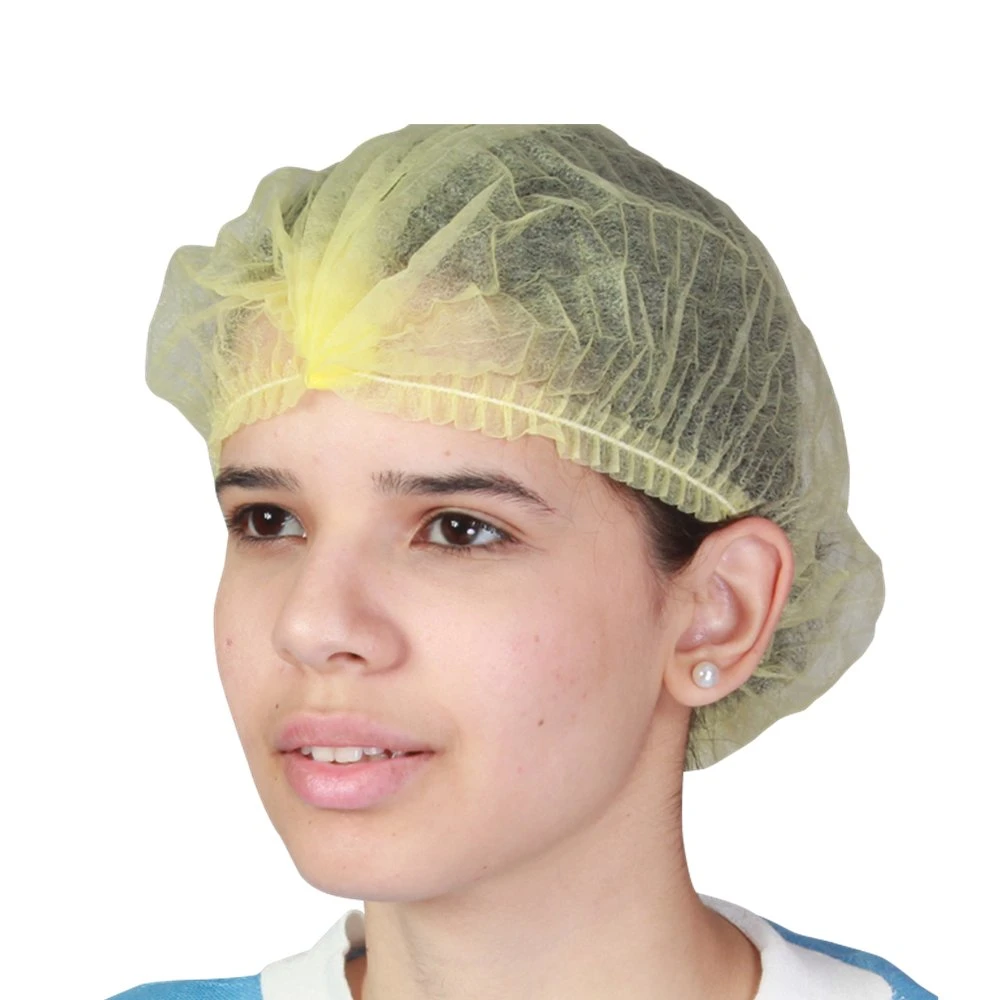 Vender PP Non-Woven caliente desechables Clip Mafia Cap Cap Cabello Net con el doble de elásticos