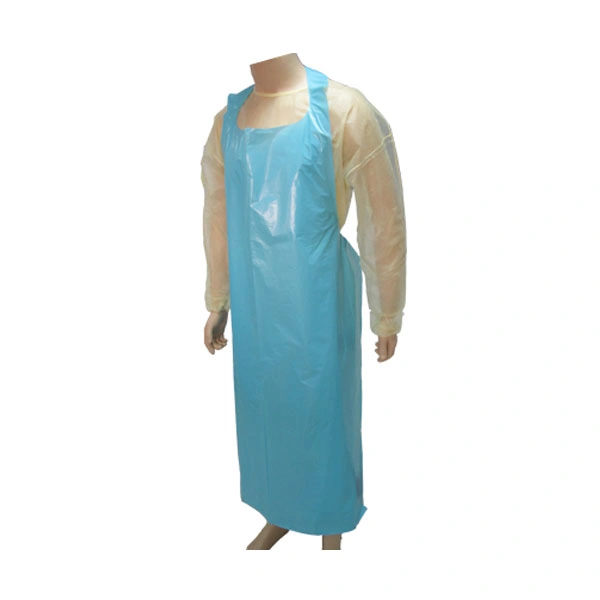 Waterproof Disposable HDPE LDPE Plastic Disposable PE Slaughtering Apron for Adults