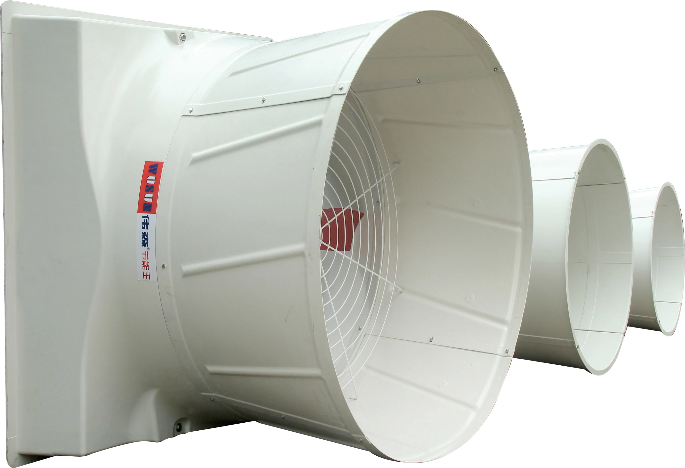 FRP Material Wall Mounted Industrial Poultry Animal Husbandry Horn Cone Fan Exhaust Fan with Gree Ec Motor