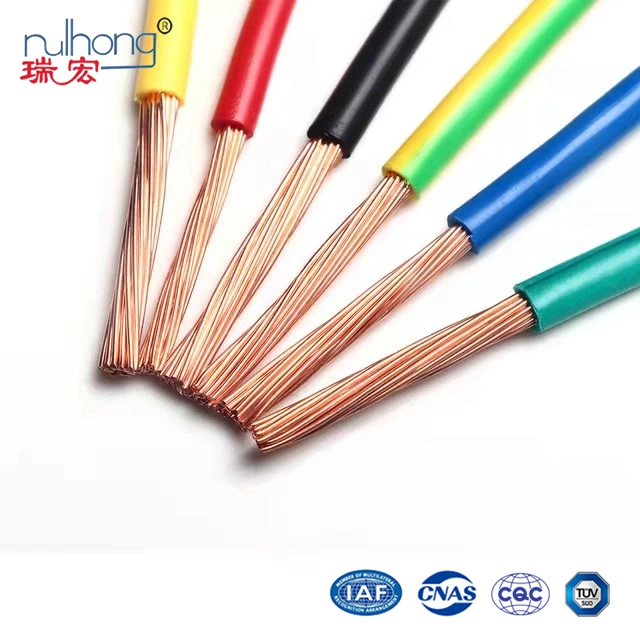 1.5mm 2.5mm 4mm BV/Rvv Single Copper Core Hard Conductor Unsheathed Electric Wire for Housing and Industry