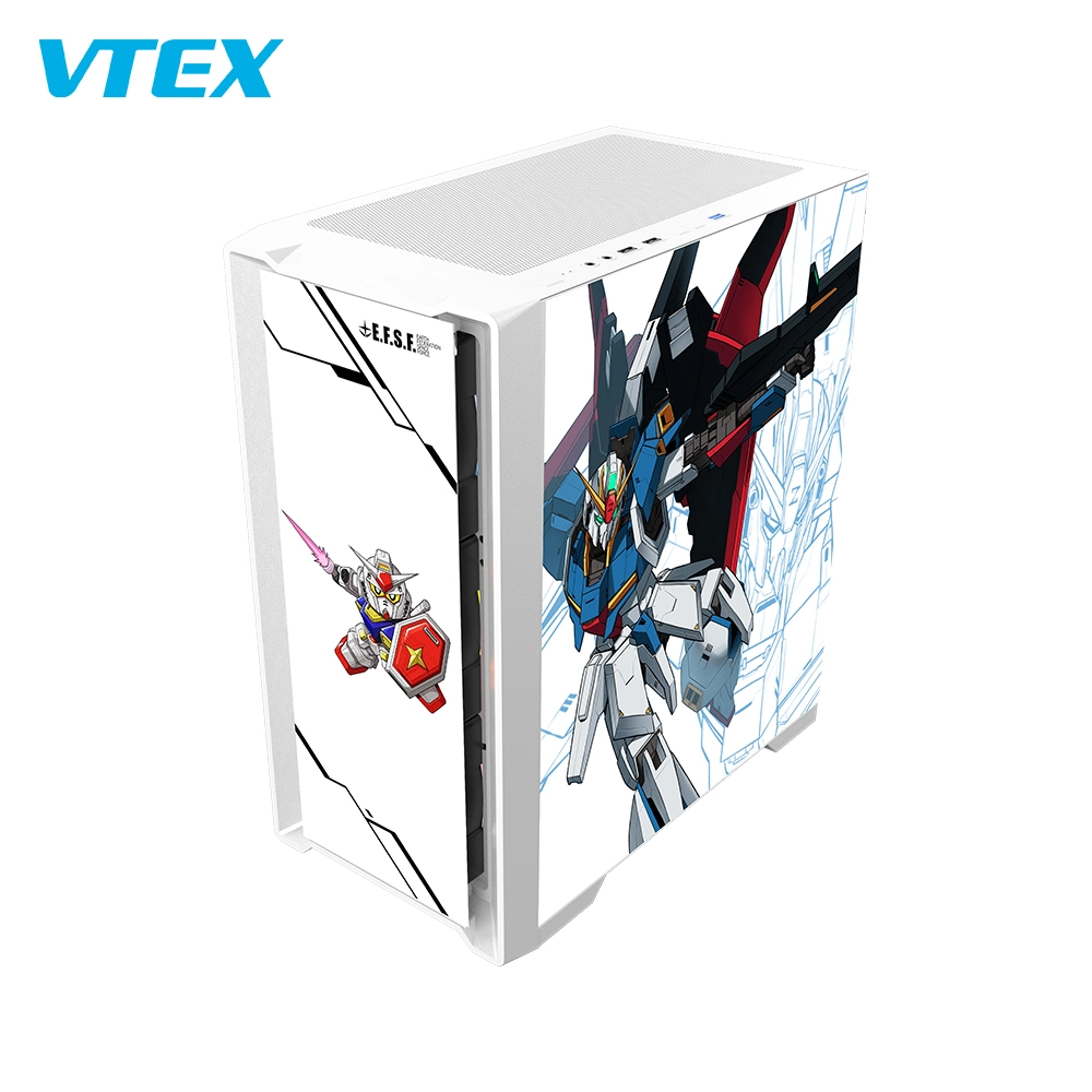 Custom White RGB PC Verification Cabinet Matx Itx Case with Fan Cooling Animation Computer Game Case