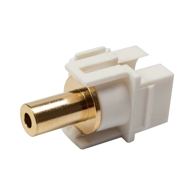 Gold-Plated 3.5mm Trs Stereo Flush Type Keystone Jack Inserts