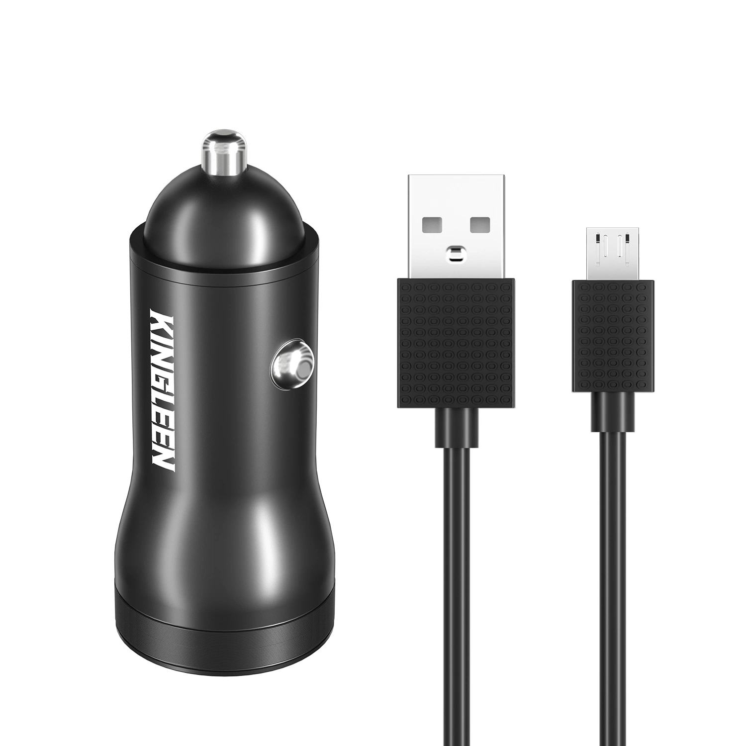 5V 3.1A Chargeur de voiture USB double avec câble de données Micro USB.