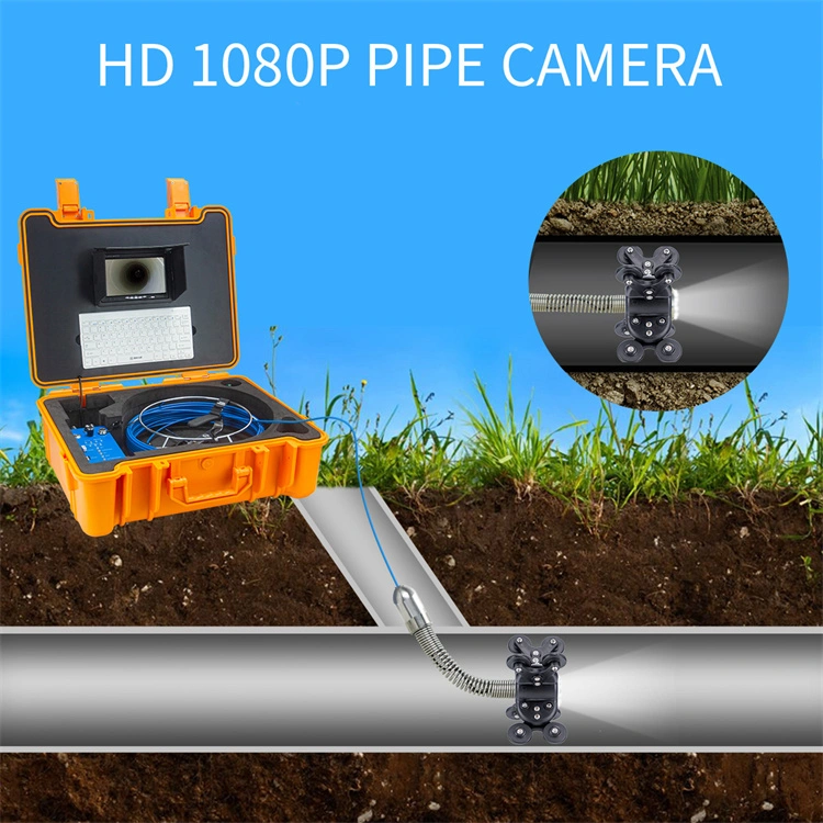 200m Fiberglass Push Rod Cable Pipe Inspection Camera for Sewer Drain Pipe