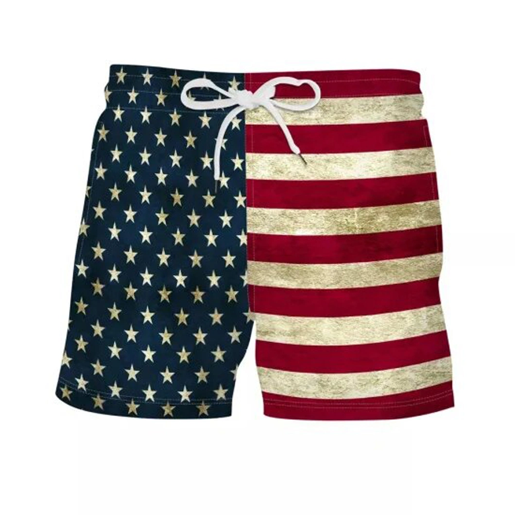 100% poliéster secado rápido UV Sublimation Print Junta cortos Men′ S Shorts de natación Hawaiian Beach Shorts for Men