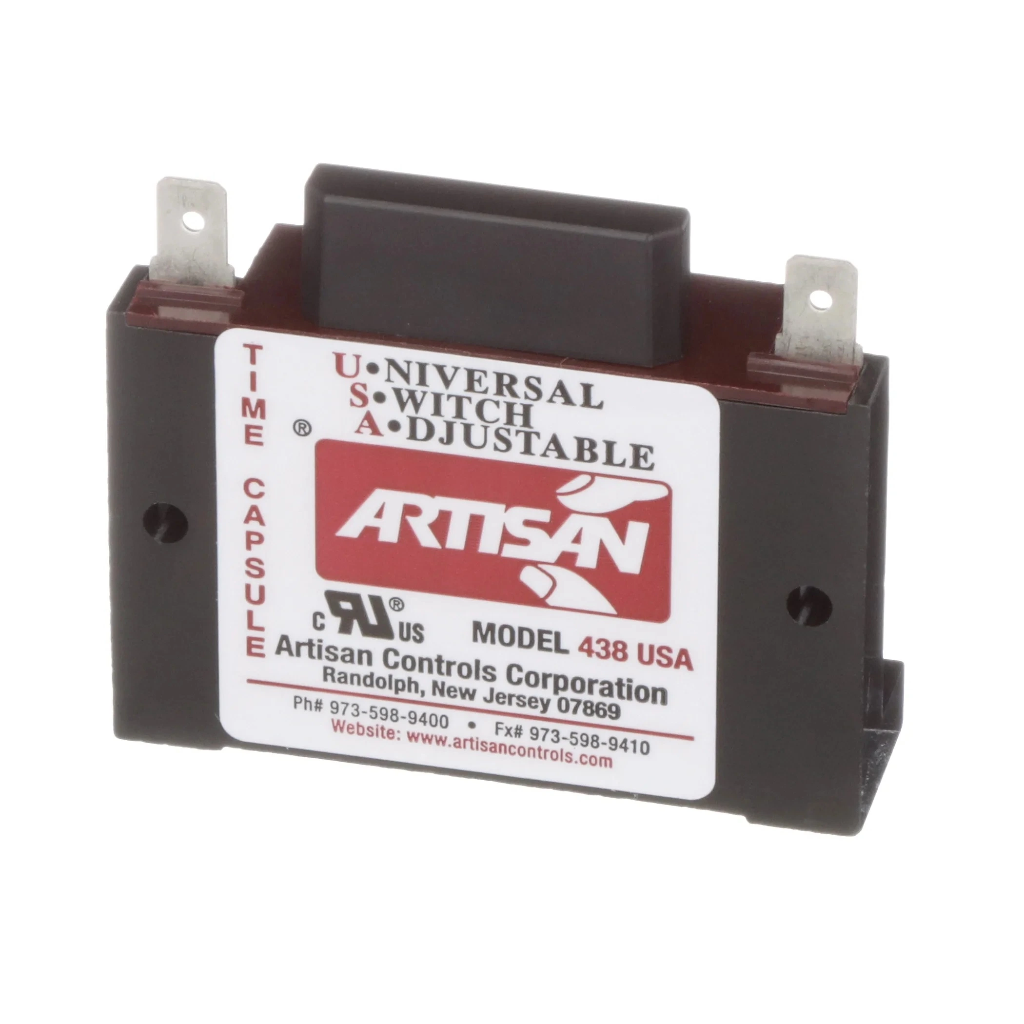 Brand-New Artisan Controls-438USA Timer-10mA-to 1A-Inductive 1 to 1024-Second 0.25-Faston Type-Time Delay-Relays Good-Price