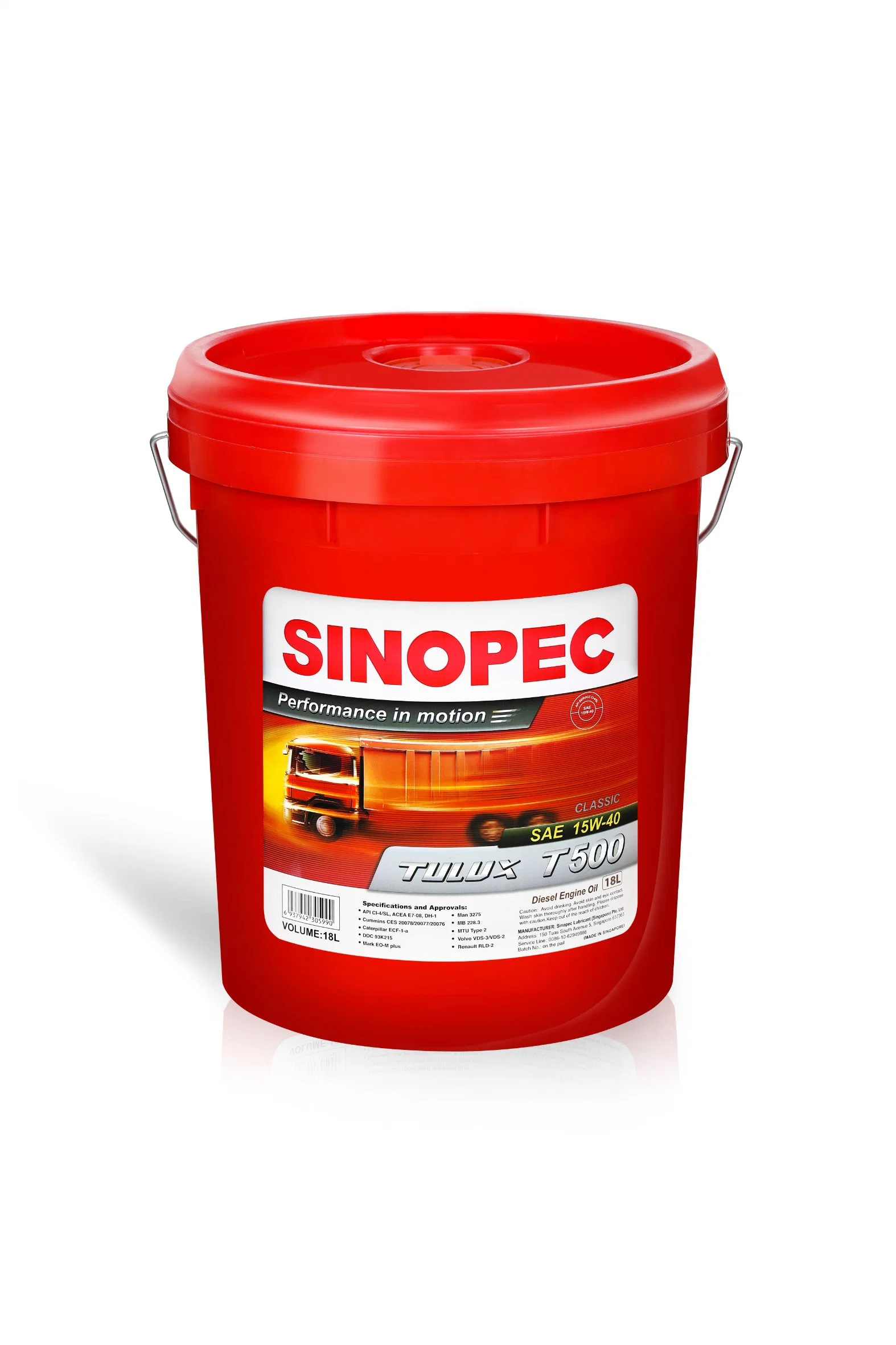 Sinopec Ci-4 15W40 Óleo de Motor Diesel