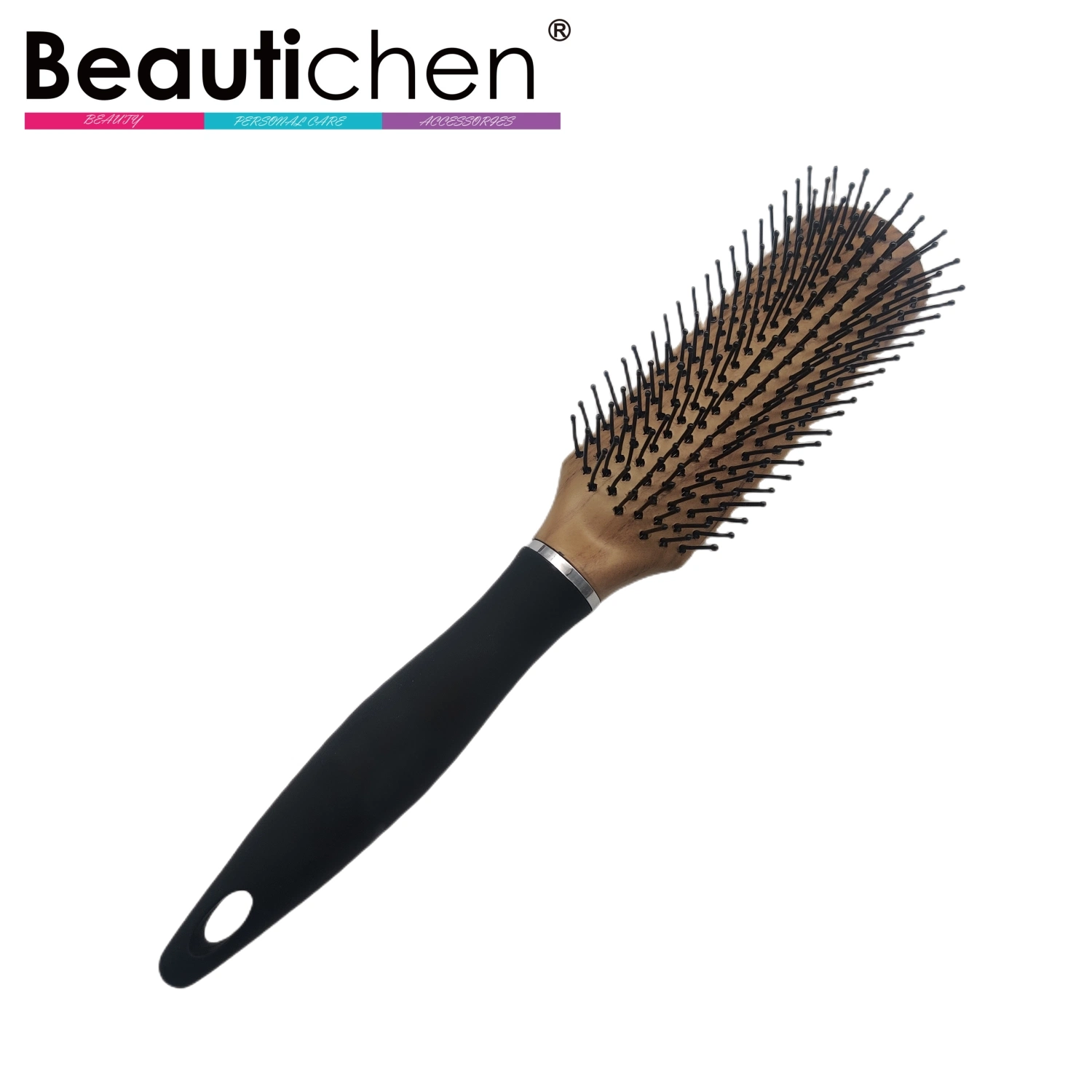 Beautichen Anti-Static Plastic Handle Compact Hot Sale Popular Nice-Looking for Women&Girls Wet Hair Detangler Hairbrush