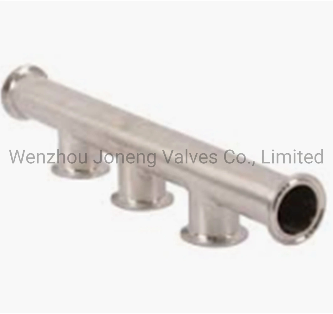 Stainless Steel Sanitary Unstandard Tri-Clamp 6 Ports Manifold for Water Supply System