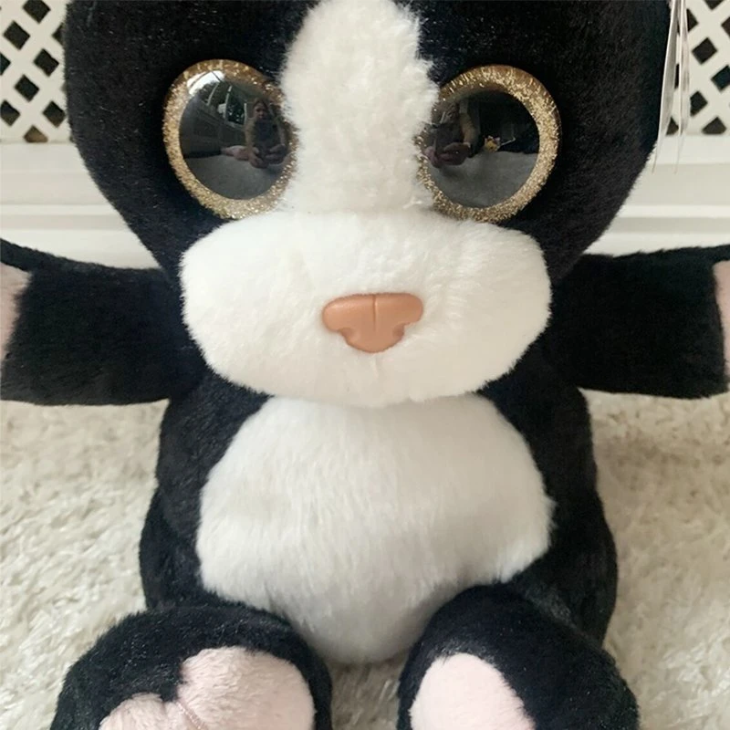 Cute Big Eyes 20cm Soft Black Stuffed Animal Lovely Plush Toy Cats