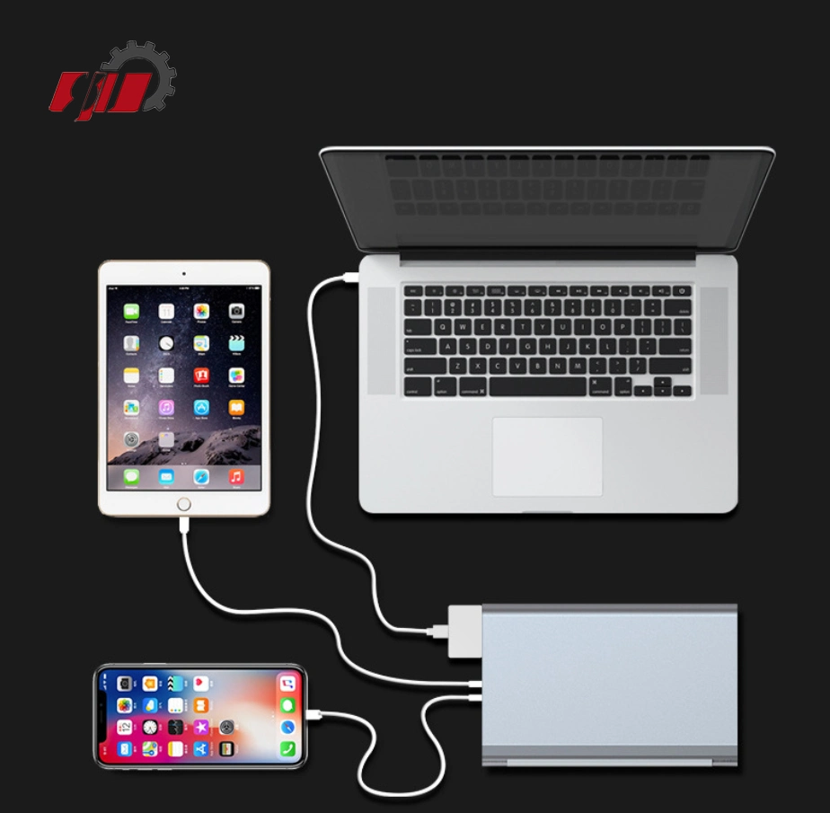 USB مزدوج 2.1A، ضوء وامض شحن محمول رفيع جدًا للإلكترونيات