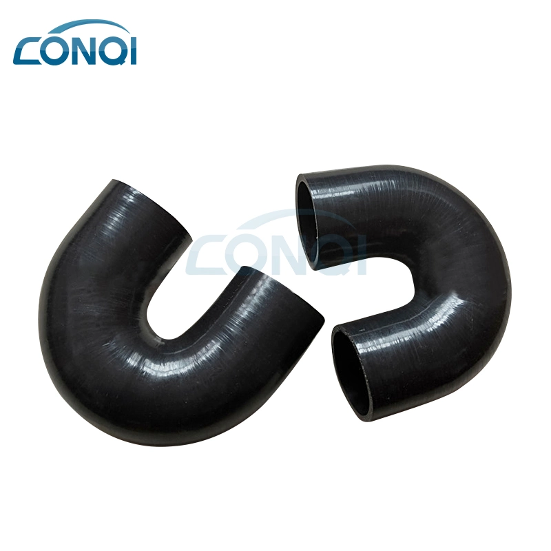 Custom Label 180 Degree Elbow U Shape Rubber Hose Silicone Hose