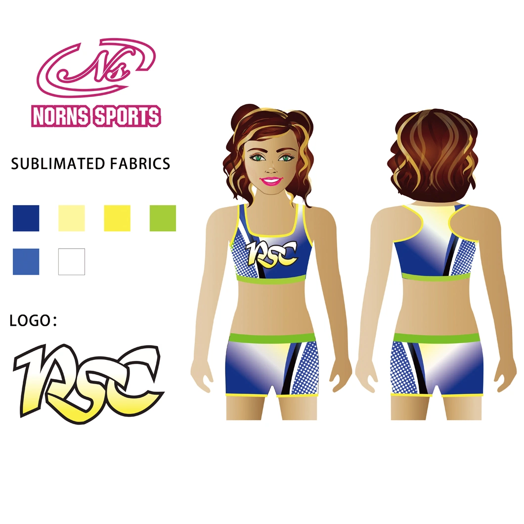 Full Sublimation Cheerleader Costume Children Custom Sublimation Cheer Practice Wear