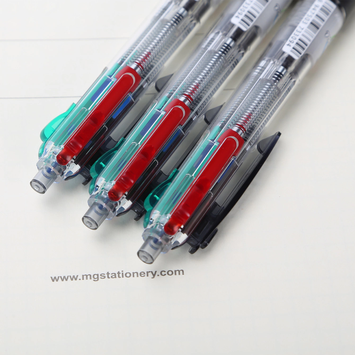 M&G Office Stationery 4 Colors in 1 Retractable Ball Pen 0.7mm with Comfortable Rubber Grip