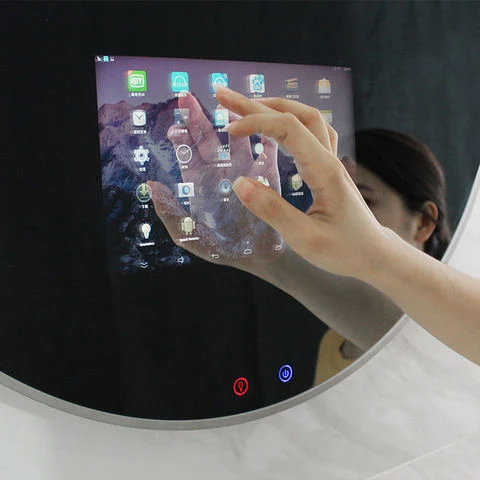 Round Diameter Anti-Explosion LED Bathroom Mirror with Smart Touch Switch