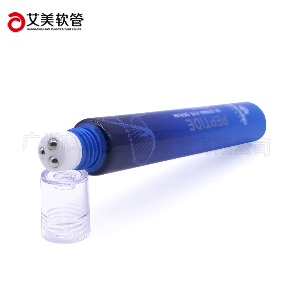 Massage Tube with Three Roller Ball Applicator Plastic Tubes