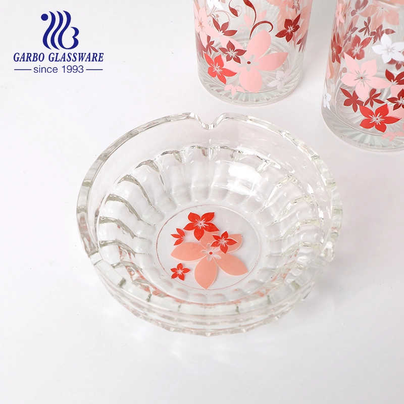 Promotion Festival Gift Cheap 4PCS Ashtray Glass Cup Set with OEM Design