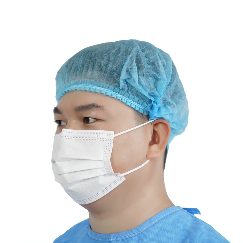 White Color Flat Earloop Medical and Surgical Face Mask Bfe 95% 98%