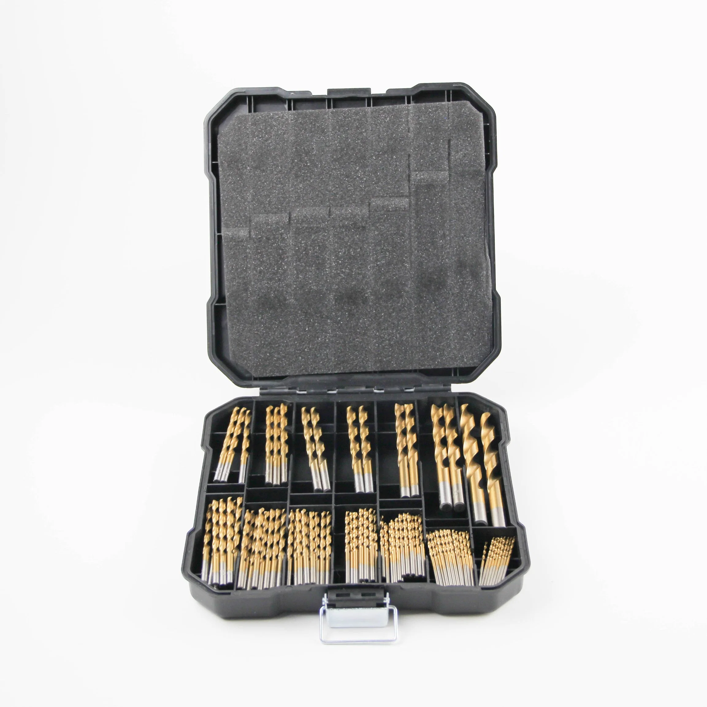 99PCS Plastic Box High-Speed Steel Titanium Coated Twist Drill Bit Set for Metal