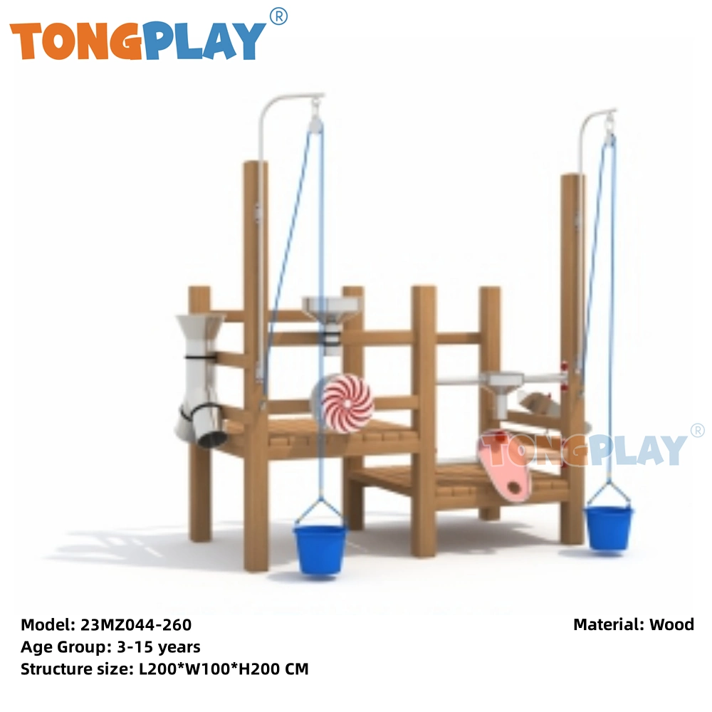 Tongplay équipement de divertissement ludique terrain de jeu extérieur Parc de jeu en bois pour enfants