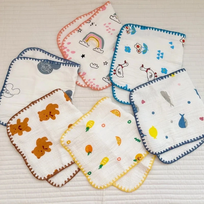 Baby Gauze Saliva Towel Soft Absorbent Cotton Gauze Kindergarten Towel Children's Handkerchief