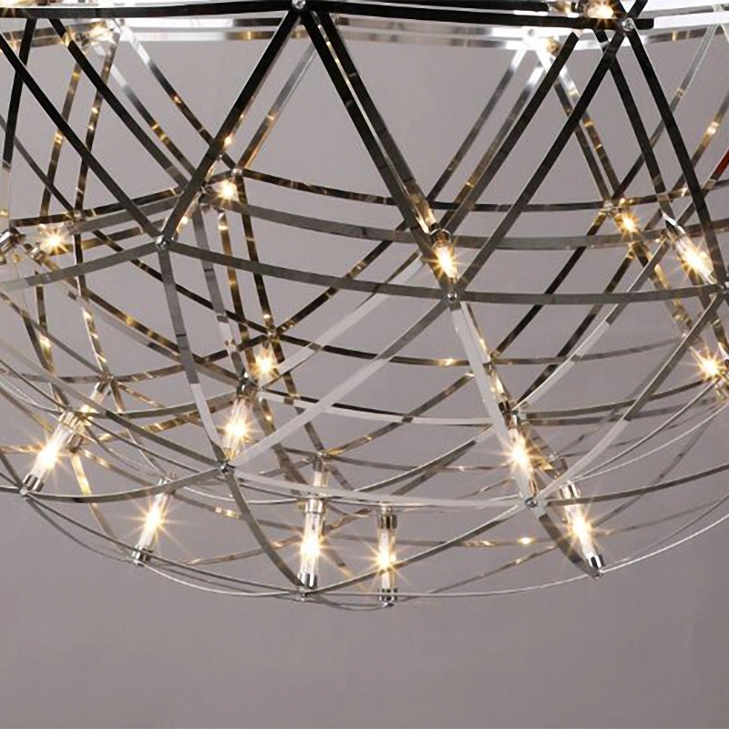 Modern Stainless Steel Ball Firework Restaurant Villa Hotel Project LED Chandelier Pendant Lighting