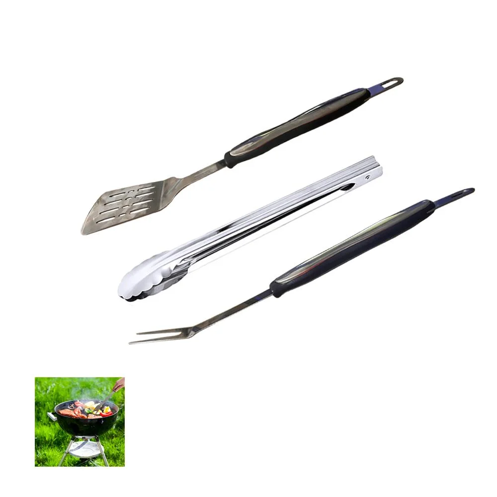 Kitchen Utensils Set Outdoor 3 Pieces Tools BBQ Fork Spatula Tongs