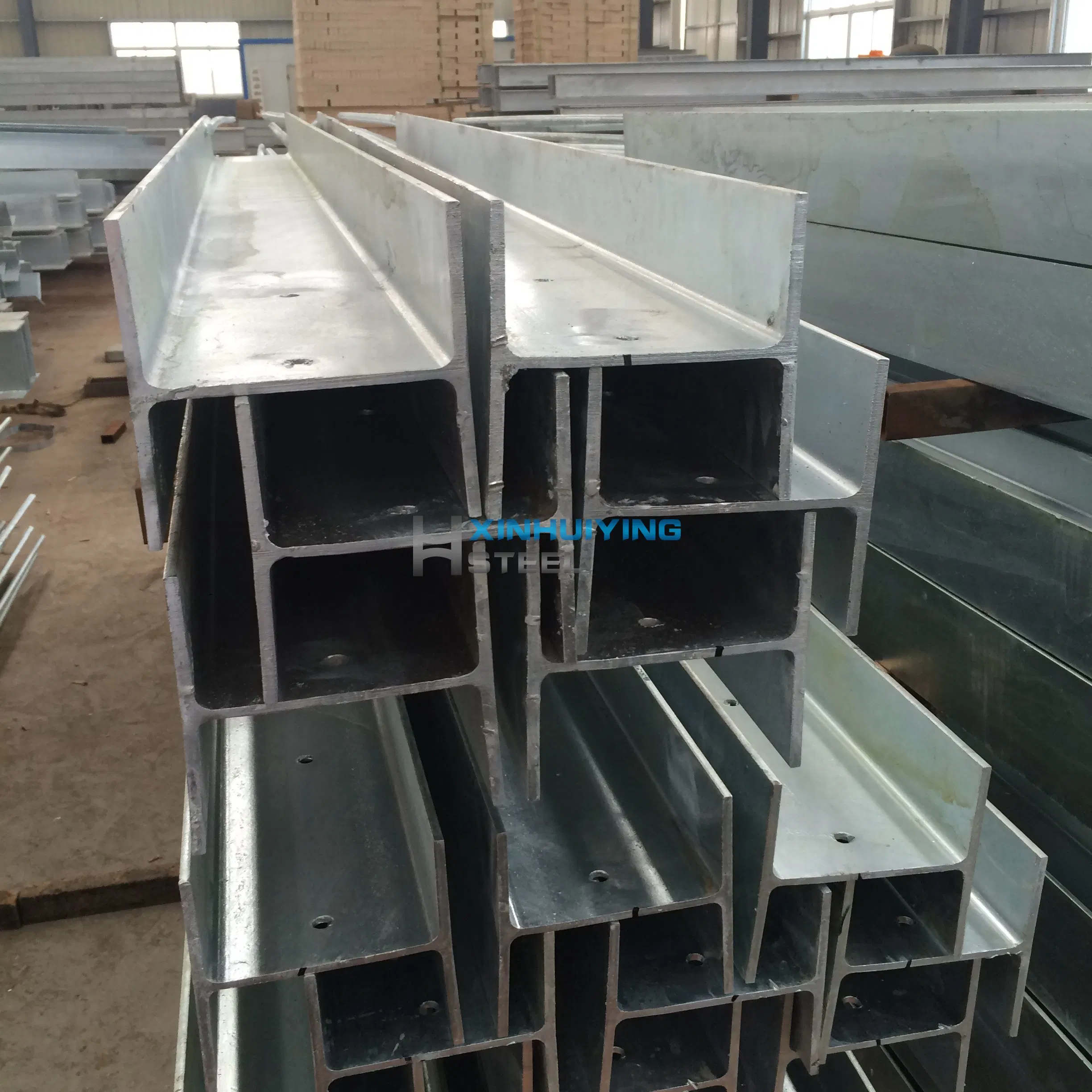 High quality/High cost performance  Hot DIP Standard Galvanized H Beam Sizes Price Per Kg Galvanized Steel Beams Structural Iron Metal I Beam