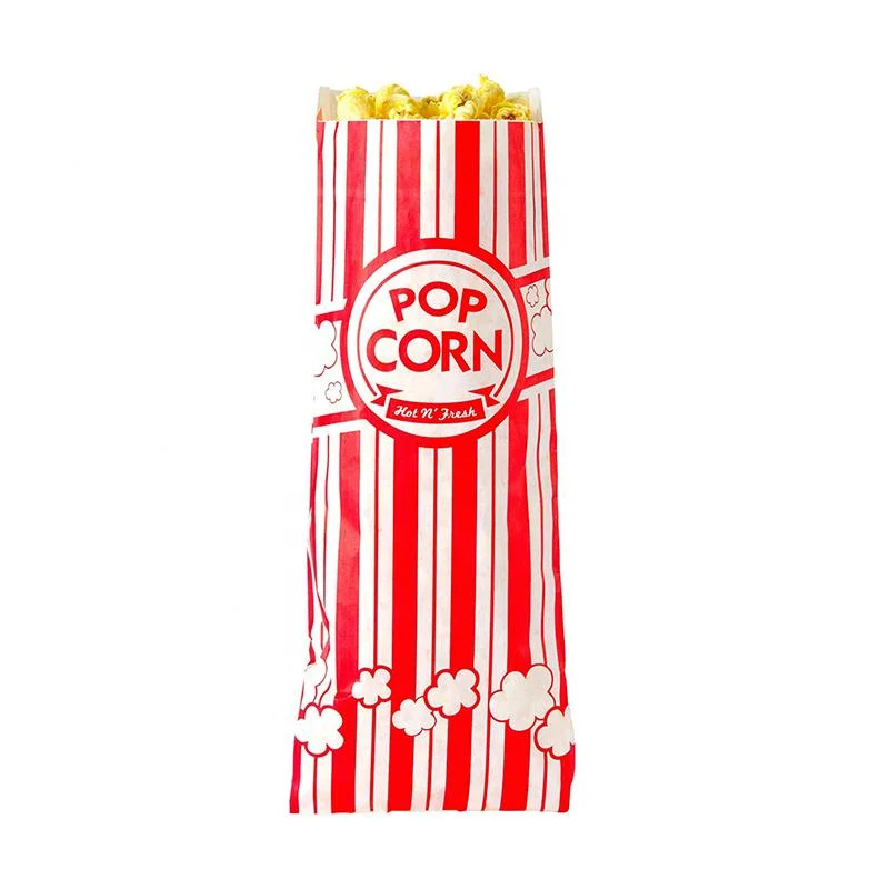 Custom Logo Printed French Fries Candy Bread Popcorn Snack Paper Bag Microwave Takeout Chips Pop Corn Food Packaging Bags Accept