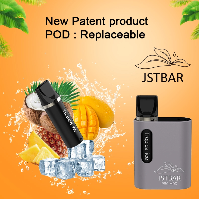 100% Newst Hot Sell Jstbar PRO Mod 600 Puffs Disposable/Chargeable Vape Pod 400 mAh Recharger Battery 10 Flavors Cheap Vapor Pen