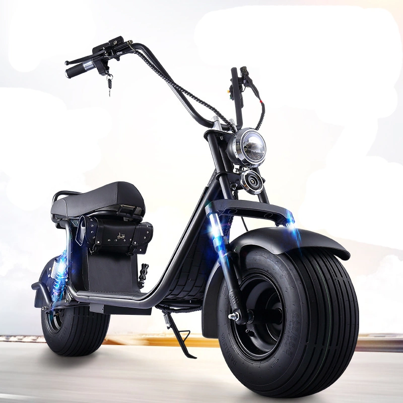 New 2 Wheels Electric Motorcycle Tricycle Wide Tire Adult Scooter Front and Rear Shock Absorption Lithium Battery Removable