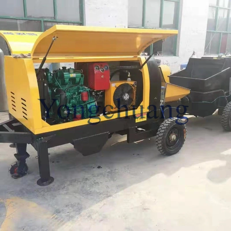 Diesel Engine Trailer Concrete Pump