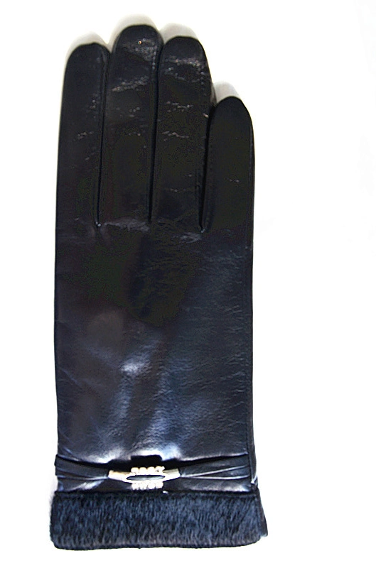 Lady Fashion Leather Gloves with Quilted Back (JYG-23026)