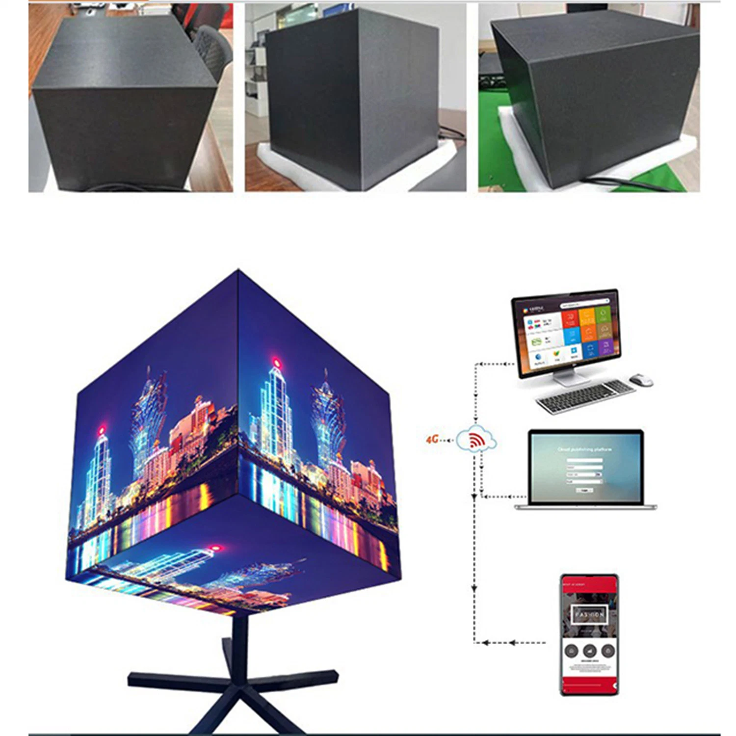 Full Color Indoor Outdoor Advertising LED Screen Cube LED Display