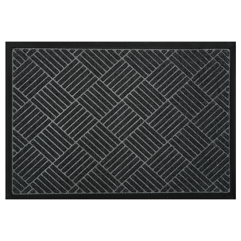 Tapis à motif barre six temps et motif en relief entièrement côtelé