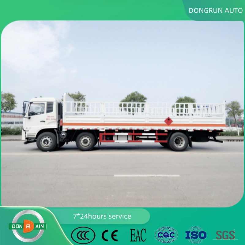 6X2 Multi Funtion LPG/Liquefied/Acetylene/Mathane/Flammable/Petroleum/Compressed Carbon Aioxide/Air/Nitrogen/Oxygen/Gas Cylinder Transport Truck