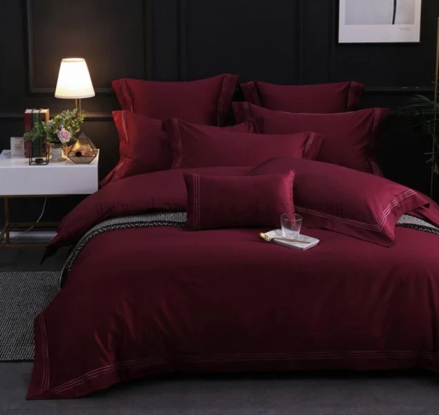 Cotton 100s Plain Color Hotel and Home Bedding Set